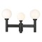Z-Lite Laurent Outdoor Post Mount Fixture, 3-Light, 30 In.W x 18 In.H, Black/Opal 597MP3-BK - alternate 6